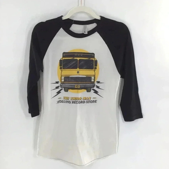 The Third Man rolling record store raglan shirt - Size Small - Picture 1 of 4